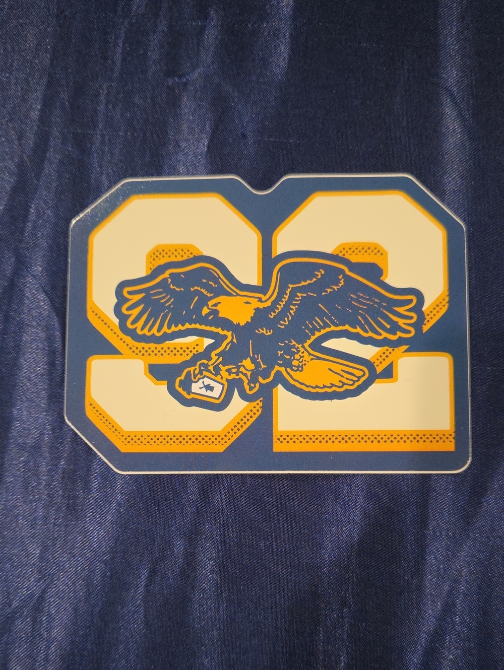 Dutch Bros Blue & Yellow Eagle Number 82 Wall Sticker